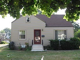 home with new siding in akron